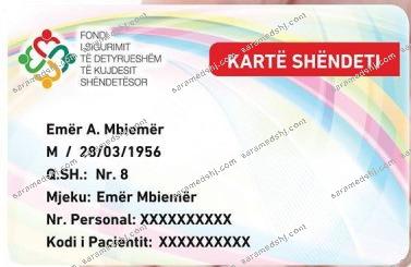 Albania Mandatory health care insurance fund health card